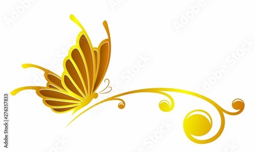A symbol of the stylized butterfly.
