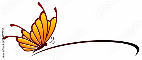 A symbol of the stylized butterfly.