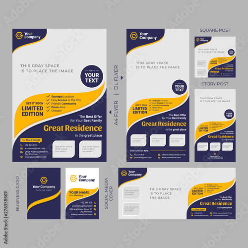 promotional and business card design template