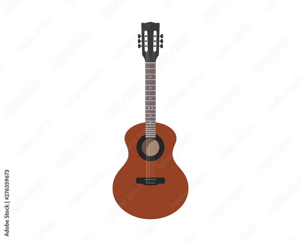 Naklejka premium guitar logo icon vector illustration design