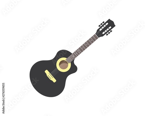 guitar logo icon vector illustration design