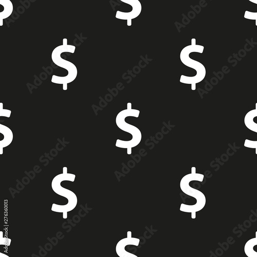 White Dollar sign. Seamless...