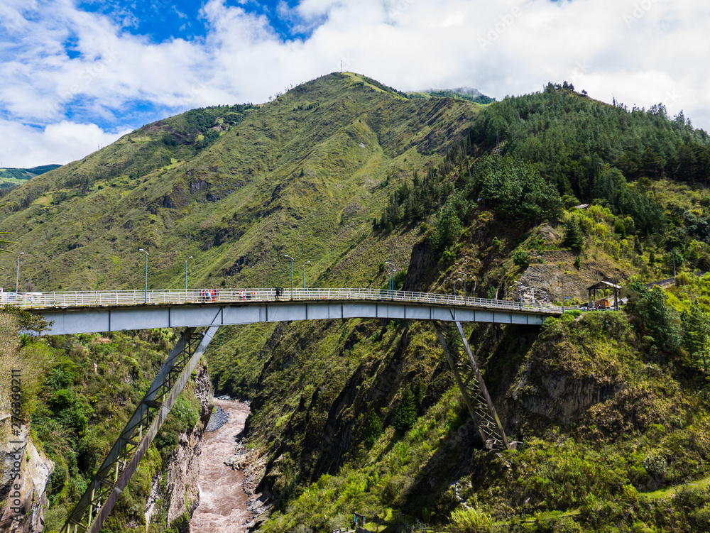 Bridge Baños Ecuador Mountains