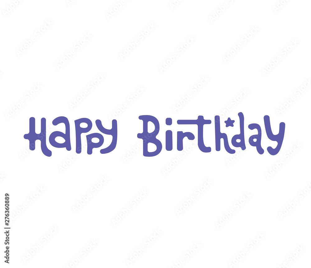 Happy Birthday Card, hand drawn design elements, gifts, wallpapers, web template, card, invitation