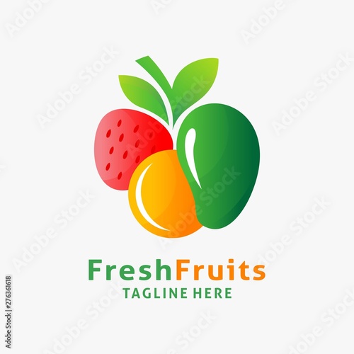 Fresh fruits logo design