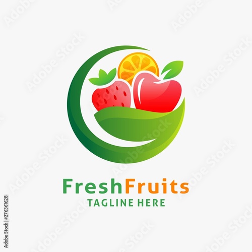 Fresh fruits logo design