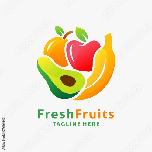 Fresh fruits logo design