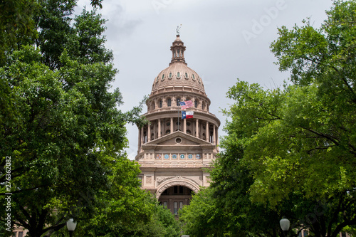 Texas State Capitol building in Austin at spring