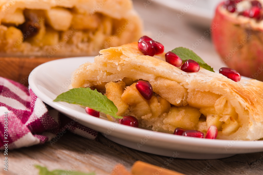 Apple strudel. Apple strudel.