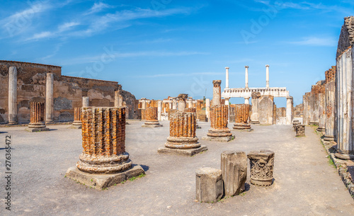 Ancient ruins of Pompei city (Scavi di Pompei), Naples, Italy photo