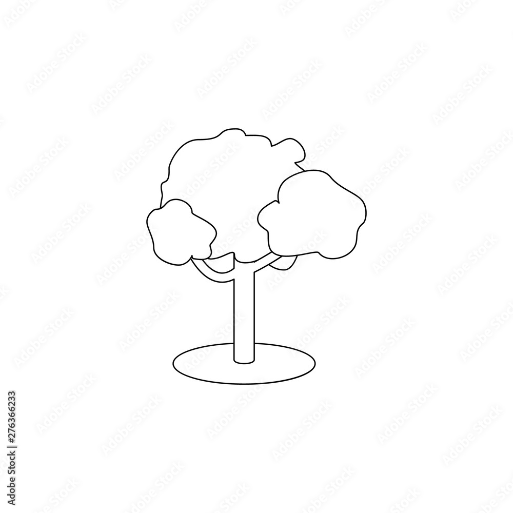 deciduous tree icon. Element of camping for mobile concept and web apps icon. Outline, thin line icon for website design and development, app development deciduous tree icon. Element of camping for mobile concept and web apps icon. Outline, thin line icon for website design and development, app development