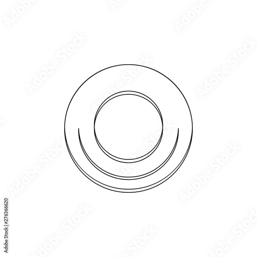 rubber circle flat icon. Element of summer for mobile concept and web apps icon. Outline, thin line icon for website design and development, app development
