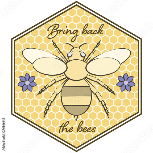 "Bring Back the Bees" logo and badge design.