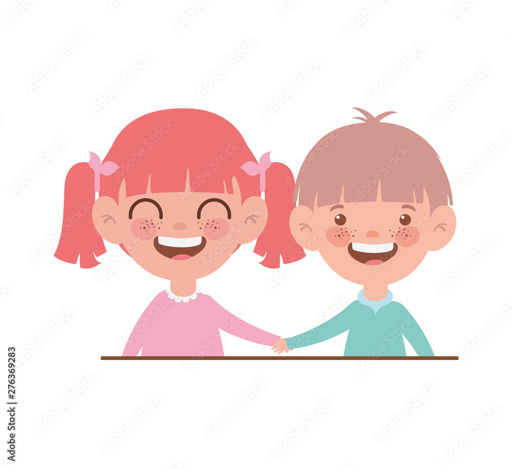 couple baby smiling on white background couple baby smiling on white background