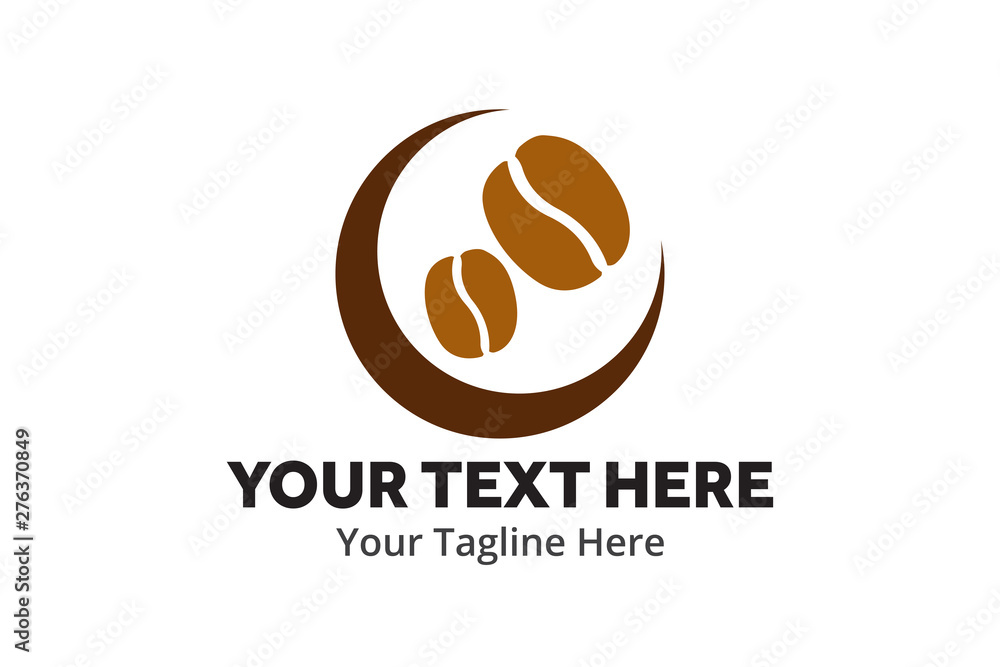 Fototapeta premium unique coffee simple logo creative design in flat style with color . coffee logo creative design for identity and business