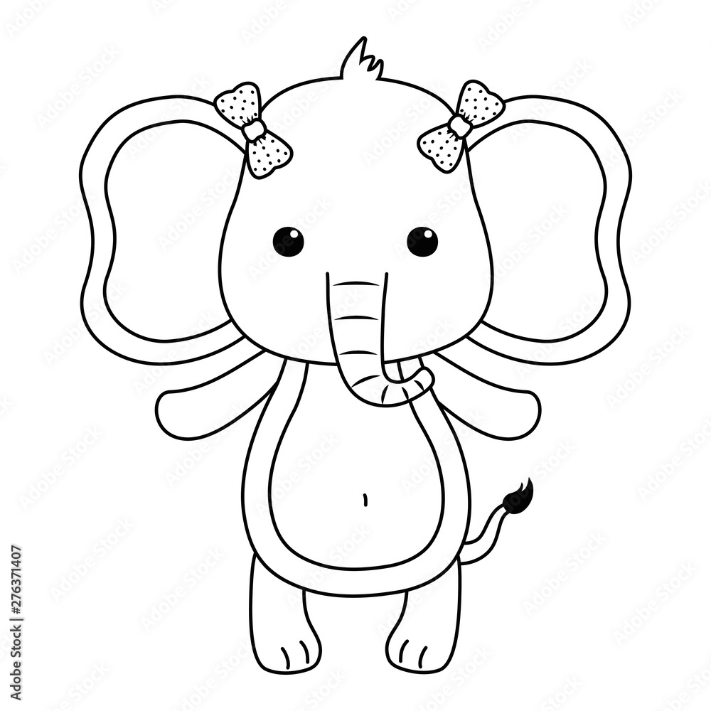 Fototapeta premium Elephant cartoon design vector illustrator