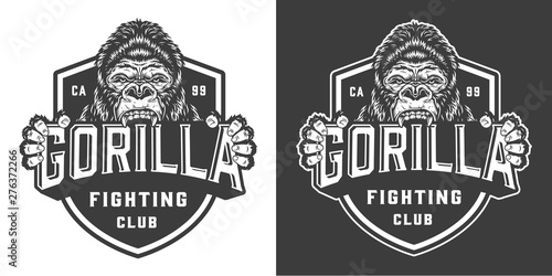 Vintage fight club emblem