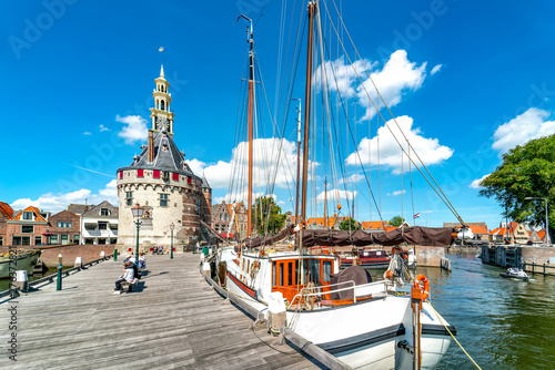 Hoofdtoren im historischen Hafen, Horn, Holland photo