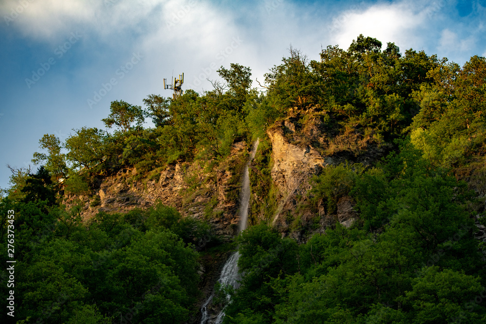 beautiful panoramas of the mountains against the sky and clouds