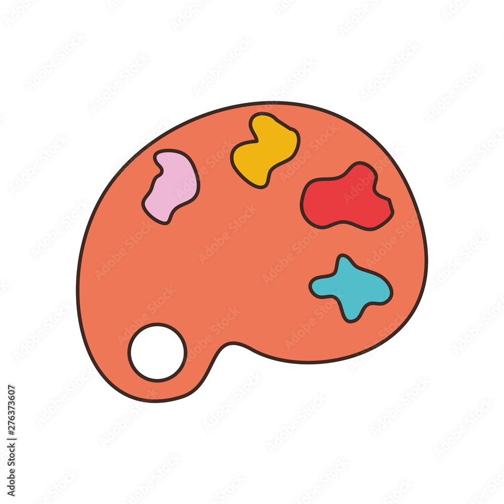paint pallete on white background isolated icon paint pallete on white background isolated icon