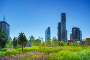 Keuken achterwand Milaan Porta Nuova zakenwijk in Milaan  © Ivan Kurmyshov