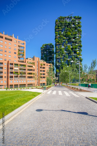 Bosco Verticale (Vertical Forest) in Milan city, Italy