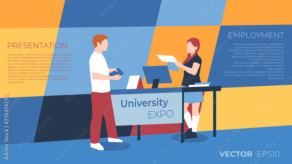 University expo icons infographics University expo icons infographics