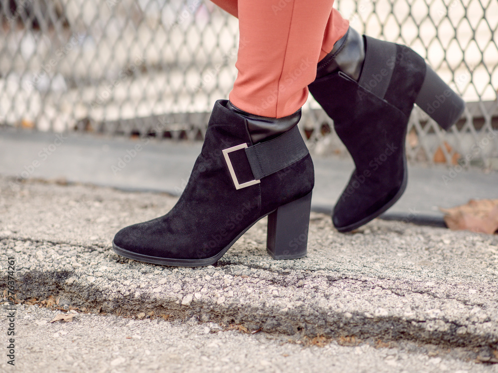 Women's black boots