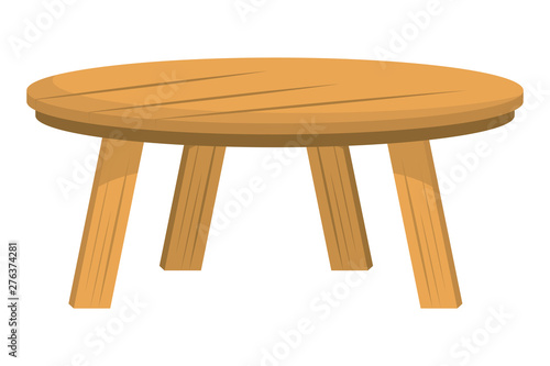 Isolated wood table design vector illustrator