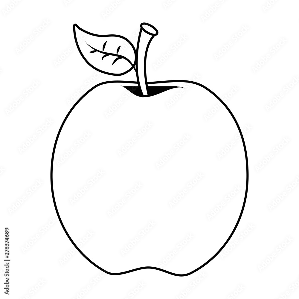 Fototapeta premium Isolated apple fruit design vector illustrator