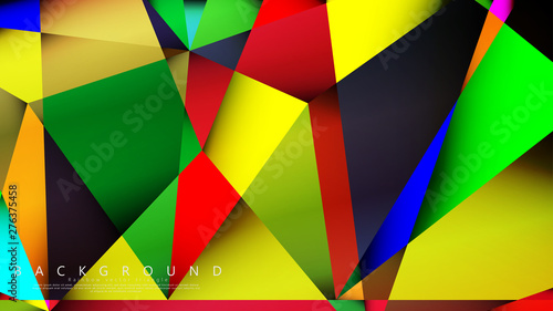 Light Multicolor Rainbow vector background mosaic triangle. Geometric illustration style with gradients and transparency. Triangle pattern design