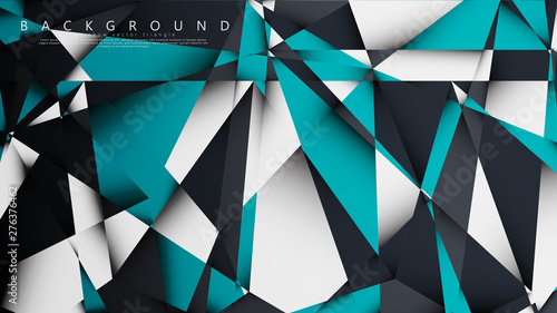 Vector Background Triangle Mosaic with a combination of blue, gray and white. Geometric illustration style with gradients and transparency.