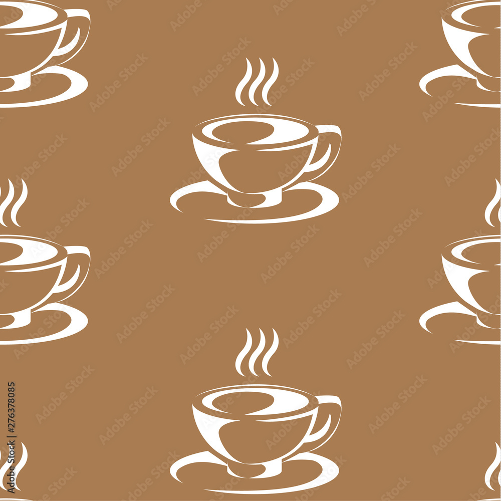 Obraz premium Coffe seamless pattern in vintage style.