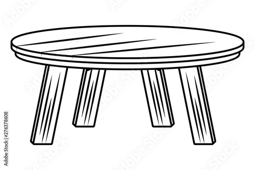 Isolated table design vector illustrator