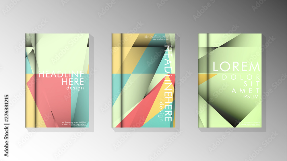 Gradient minimal geometric pattern. design of the triangle cover background. pastel colors Gradient minimal geometric pattern. design of the triangle cover background. pastel colors