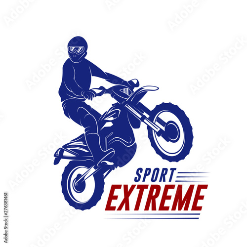 Motocross Jump Logo Vector. Motocross Freestyle Vector. Motocross vector illustration