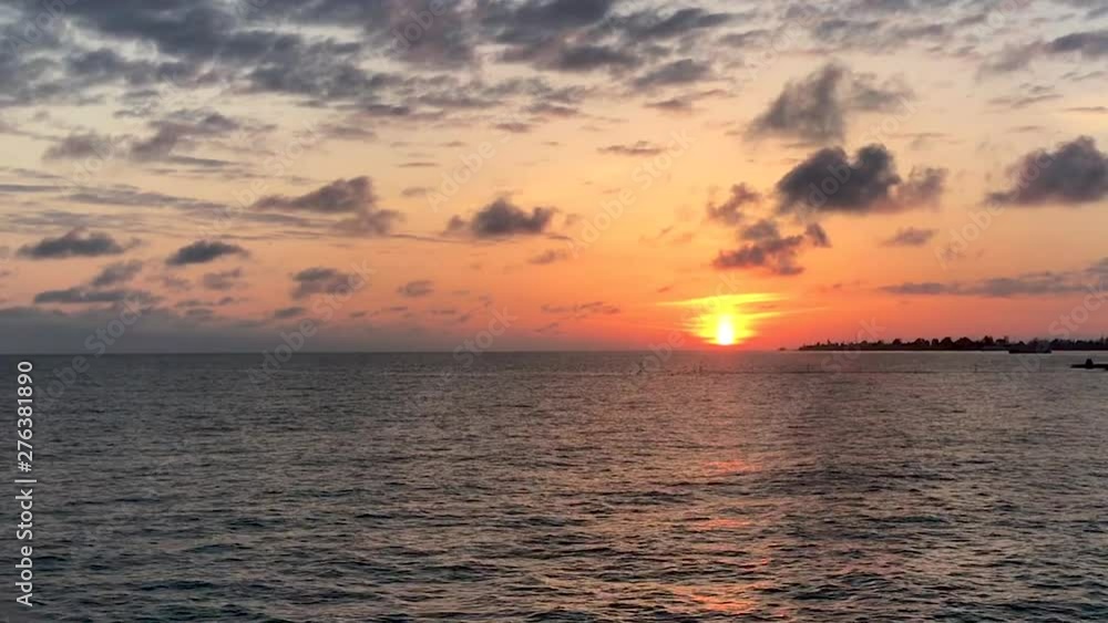 Sunset on the horizon of the sea Sunset on the horizon of the sea