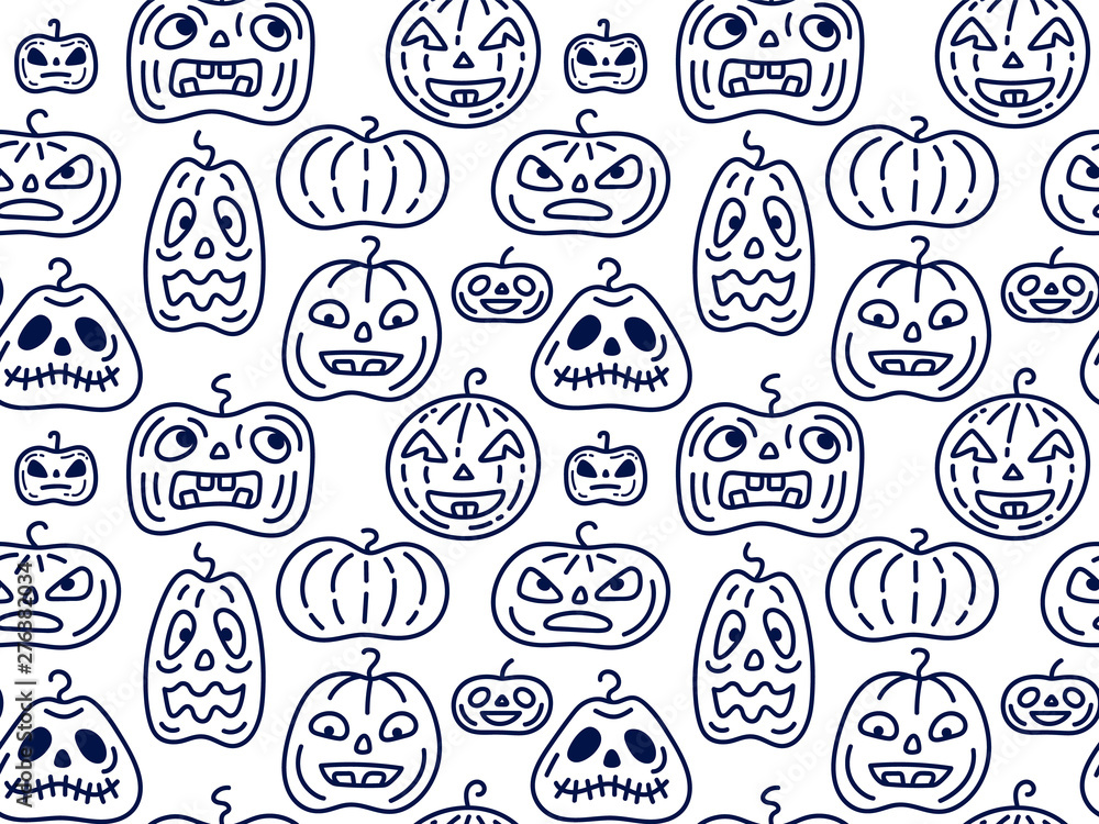 Halloween seamless background with pumpkins different forms. Halloween seamless background with pumpkins different forms.
