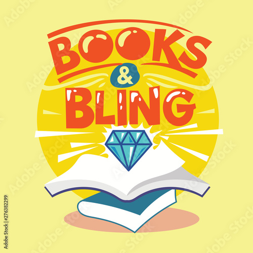 Books and Bling. Back to School Quote
