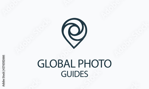photo locator camera logo template design