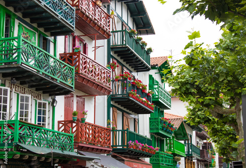 buildings, houses and architecture of hondarribia, basque country, spain photo