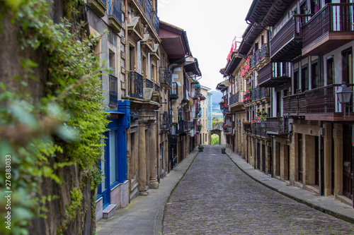 buildings, houses and architecture of hondarribia, basque country, spain © carballo