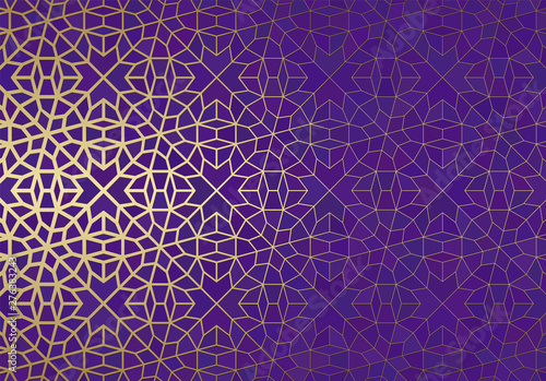 Fototapeta Abstract background with islamic ornament, arabic geometric texture