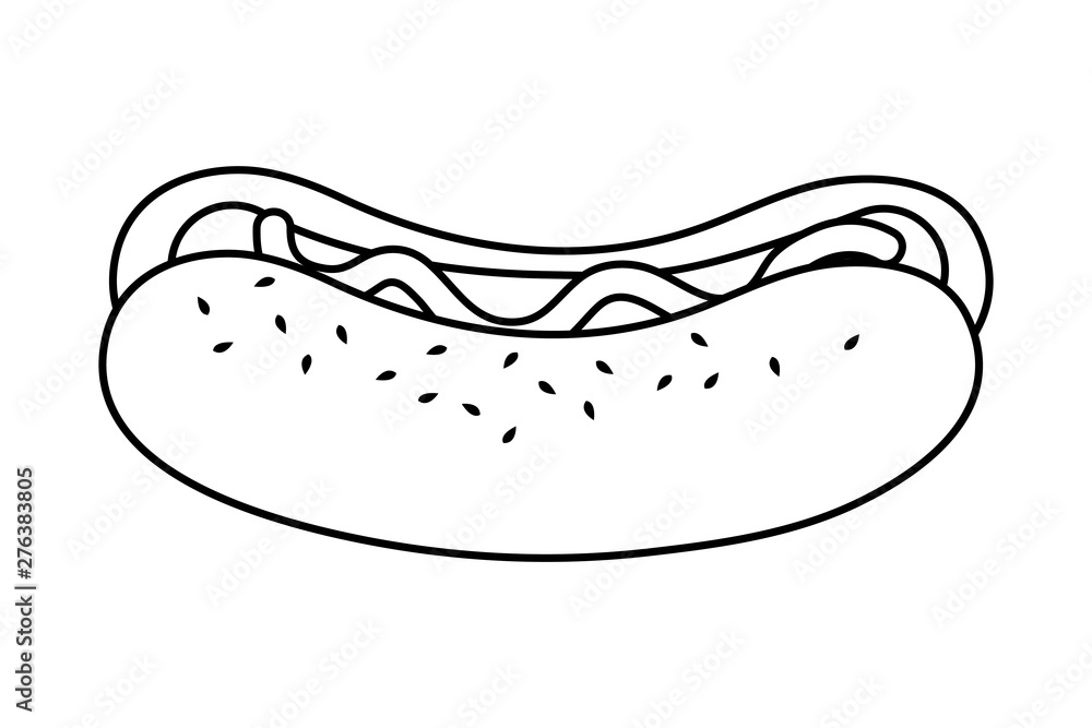 Isolated hot dog design vector illustrator Isolated hot dog design vector illustrator