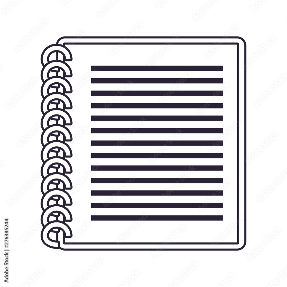 spiral notebook school on white background spiral notebook school on white background