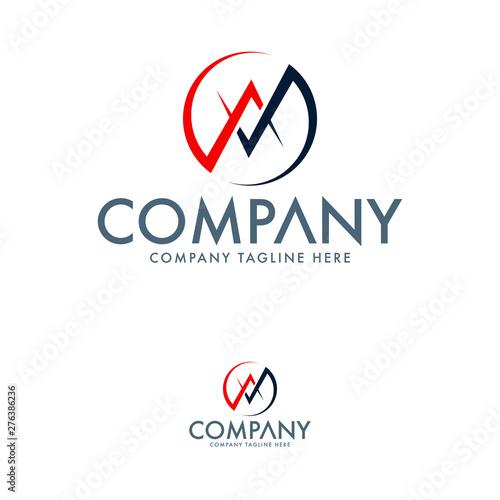 Creative Letter AV Logo Template