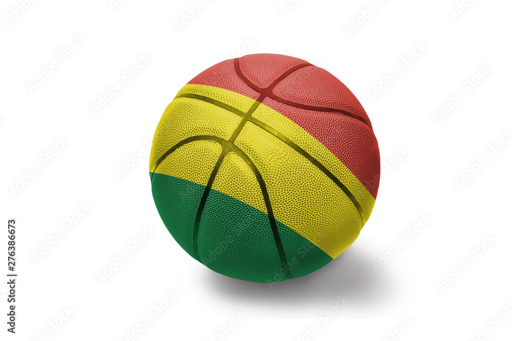 basketball ball with the national flag of bolivia on the white background basketball ball with the national flag of bolivia on the white background