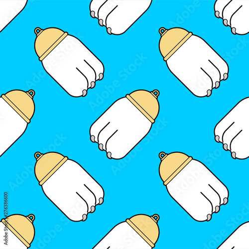 Rabbit foot Talisman for good luck pattern seamless. Vector background