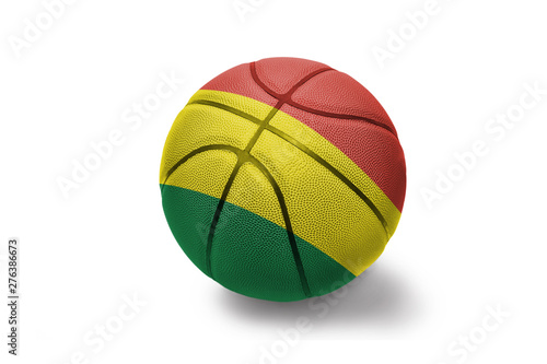 basketball ball with the national flag of bolivia on the white background