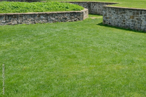 Walls on grass in Pamplona